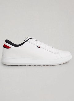 Essential Leather Detail Cupsole Low Top Sneakers 100White