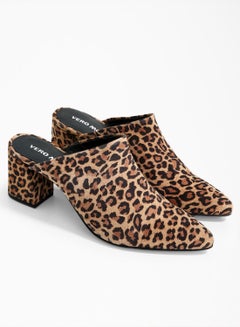 VERO MODA Lara Leopard Print Mule Brown  - Image 2