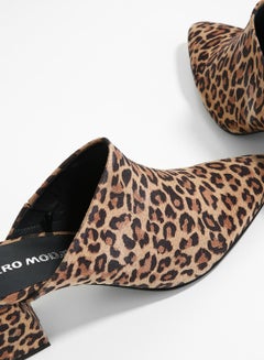 VERO MODA Lara Leopard Print Mule Brown  - Image 3