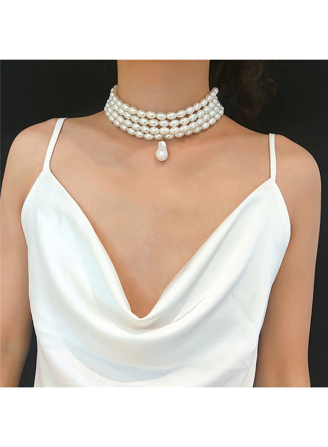Generic - Multi-Layer Pearl Decor All Match Necklace - Image 1