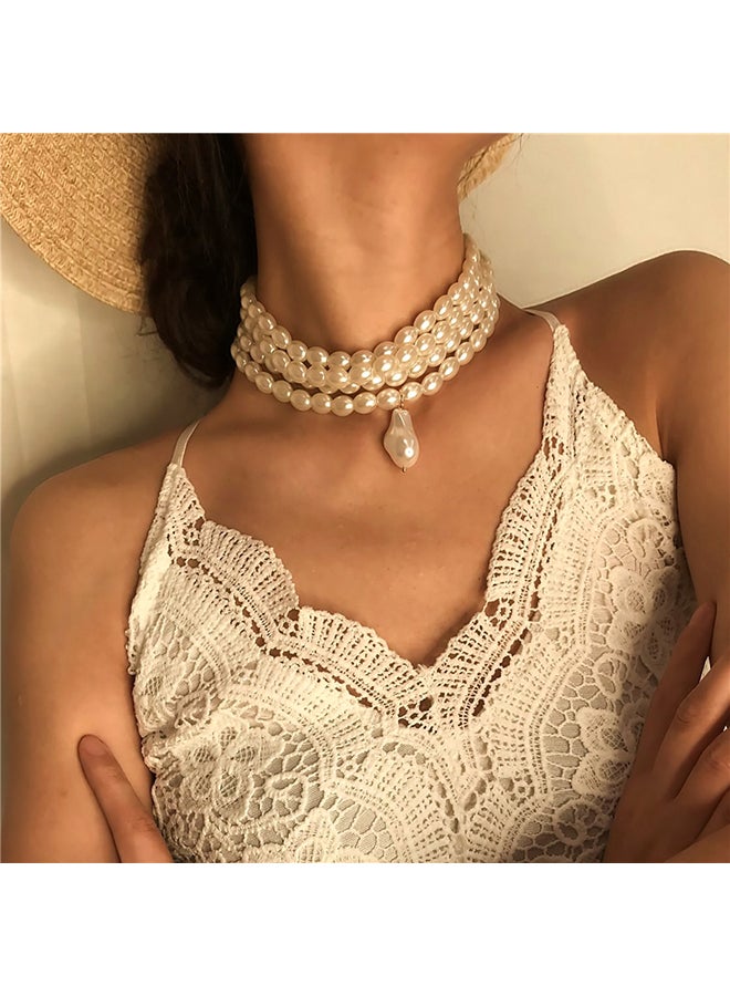 Generic - Multi-Layer Pearl Decor All Match Necklace - Image 1