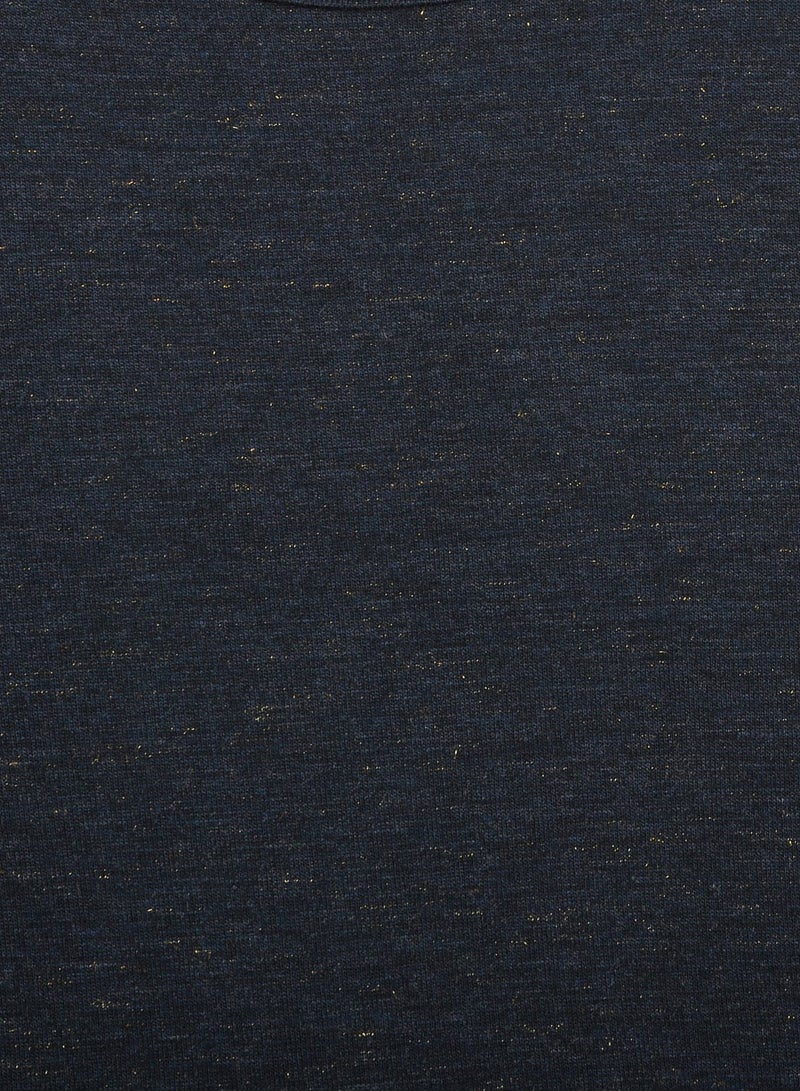NAME IT Kids Frill Glittery Long Sleeve T-Shirt Dark Sapphire  - Image 3