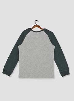 NAME IT Kids Dinosaur Raglan Long Sleeve T-Shirt Green Gables  - Image 2