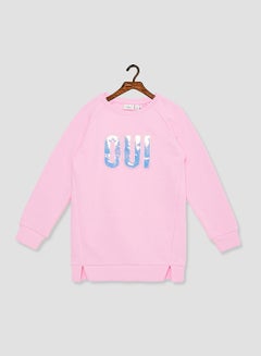 NAME IT Kids Oui Sweatshirt Prism Pink  - Image 1