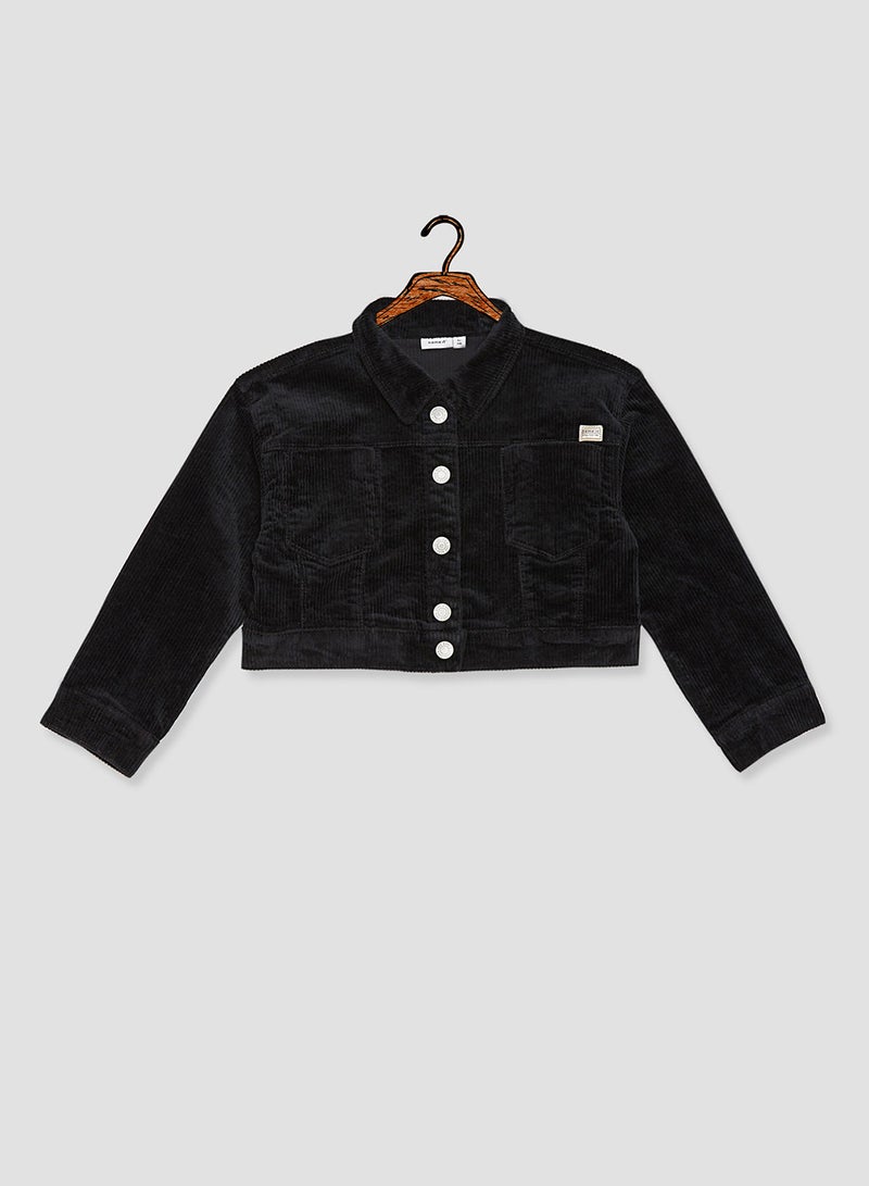 NAME IT Kids Corduroy Jacket Black  - Image 1