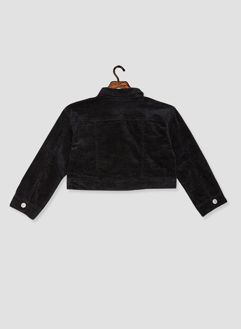 NAME IT Kids Corduroy Jacket Black  - Image 2