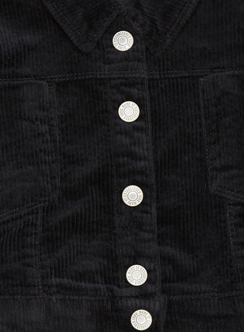 NAME IT Kids Corduroy Jacket Black  - Image 3