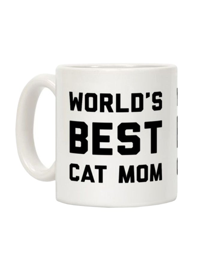 World's Best Cat Mom Printed Coffee Mug White