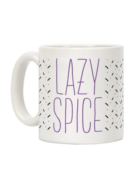 Lazy Spice Girl Printed Coffee Mug White