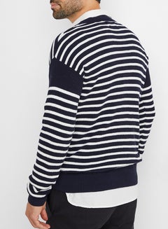 Striped Sweater Navy Blazer - v1571732163/N30909147V_2