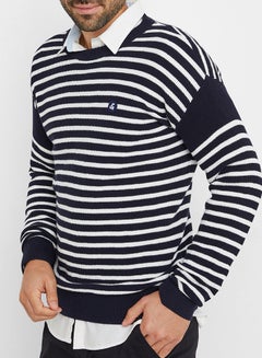 Striped Sweater Navy Blazer - v1571732164/N30909147V_1