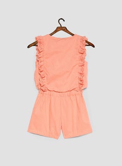 NAME IT Kids Lace Trim Playsuit Blooming Dahlia  - Image 2