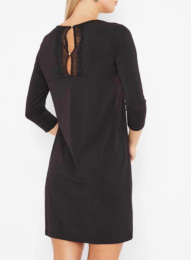 VERO MODA - V-Neck Mini Dress Black - Image 1