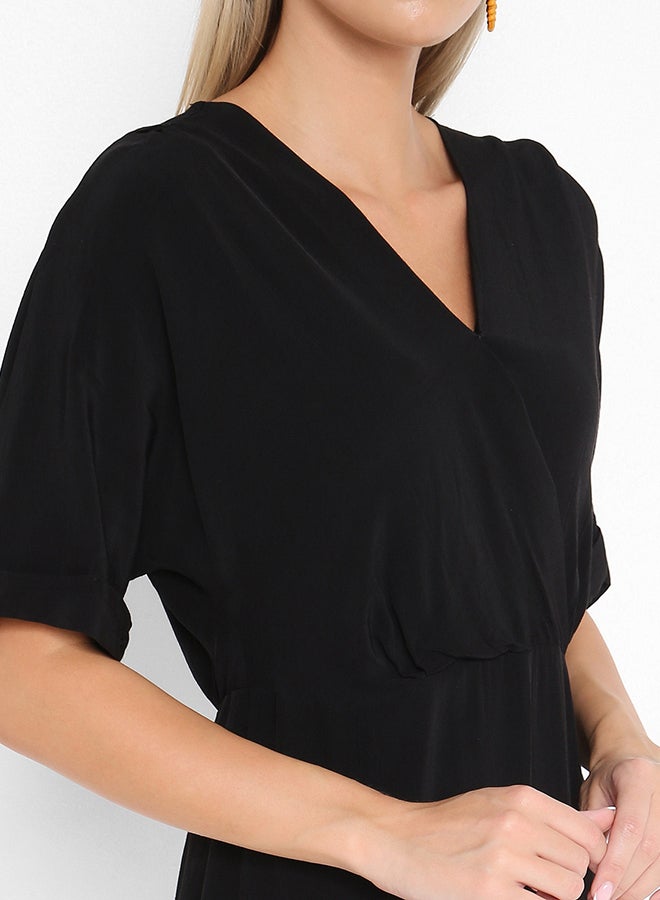 VERO MODA V-Neck Mini Dress Black  - Image 2