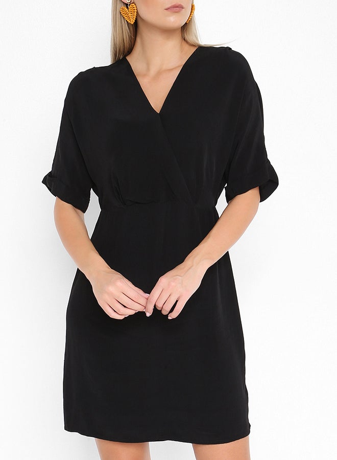 VERO MODA V-Neck Mini Dress Black  - Image 3