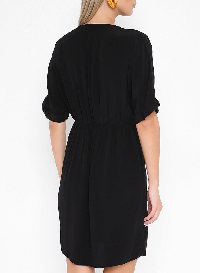 VERO MODA V-Neck Mini Dress Black  - Image 4