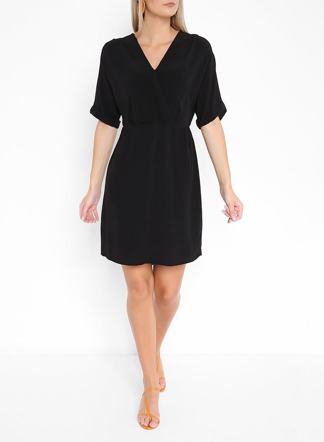 VERO MODA V-Neck Mini Dress Black  - Image 1