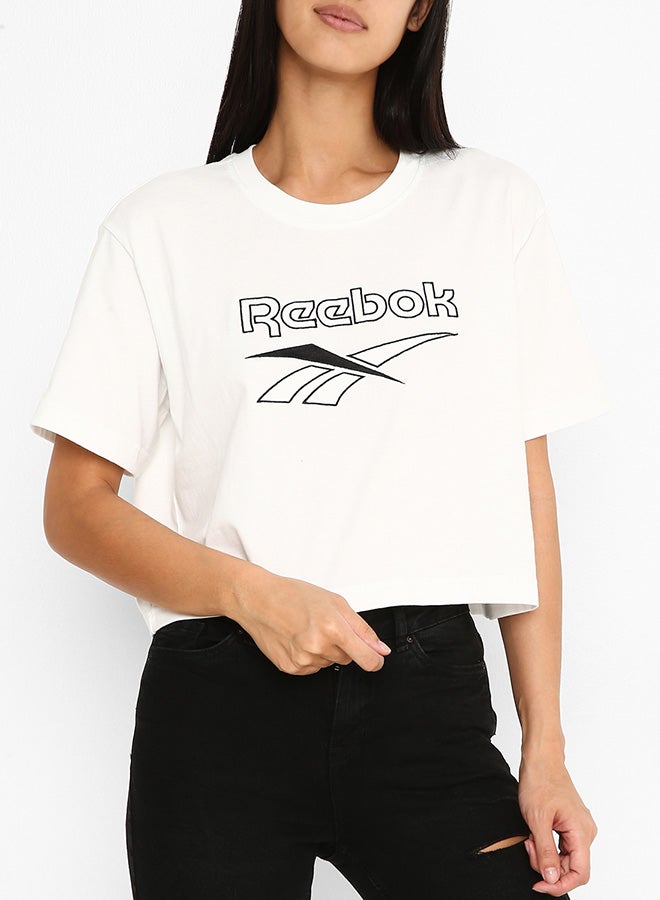 Reebok Classics Crop T-Shirt White  - Image 1