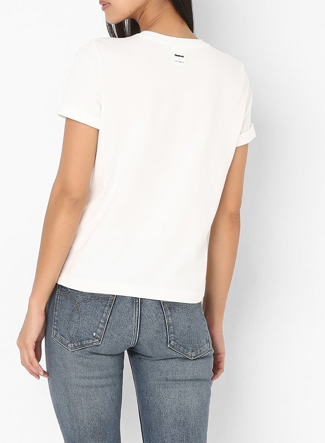 Reebok Gigi T-Shirt White/Yellow/Pink  - Image 2