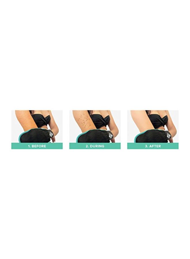 dermasuri - Dermasuri Deep Exfoliating Mitt Body Scrub Black/Green - Image 1