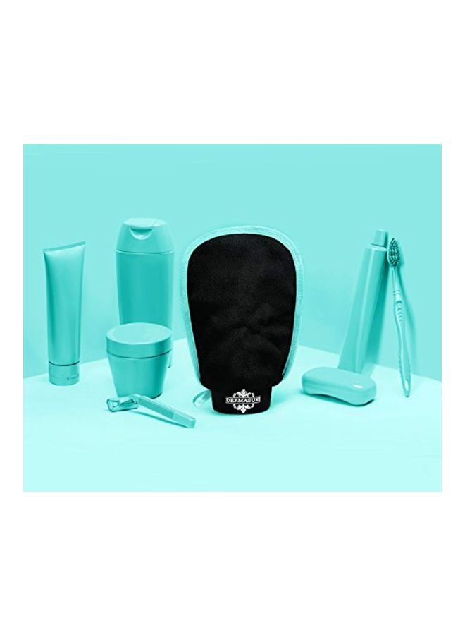 dermasuri - Dermasuri Deep Exfoliating Mitt Body Scrub Black/Green - Image 1