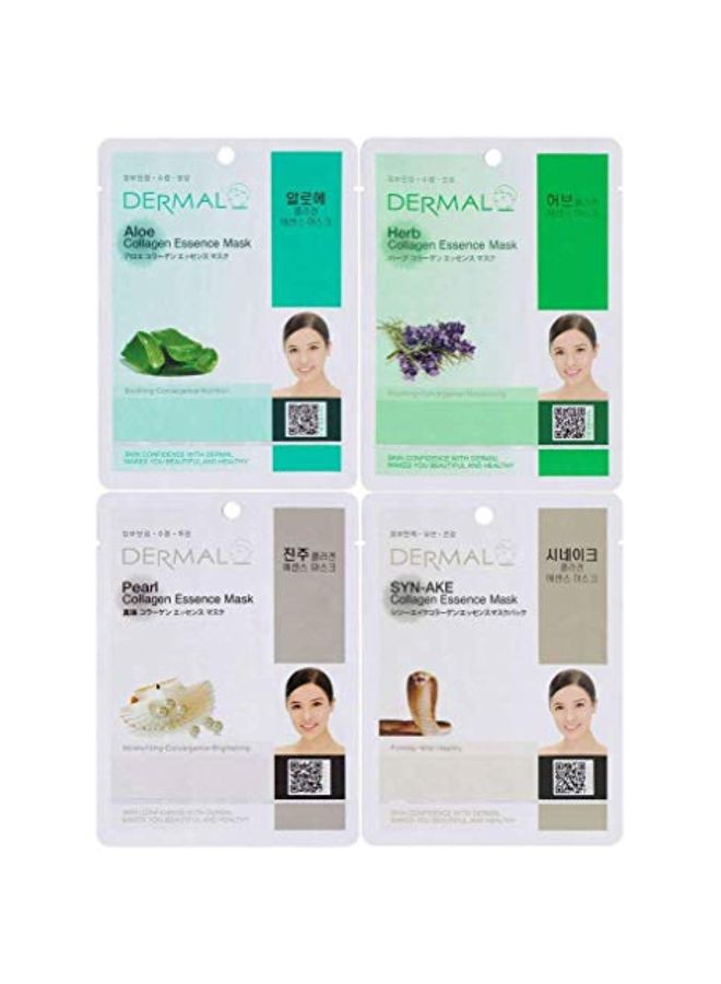 ديرمال مجموعة ماسكات بتغطية كاملة للوجه بخلاصة الكولاجين مكونة من 16 قطعة - Image 2