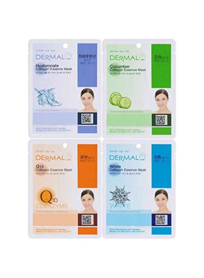 ديرمال مجموعة ماسكات بتغطية كاملة للوجه بخلاصة الكولاجين مكونة من 16 قطعة - Image 4