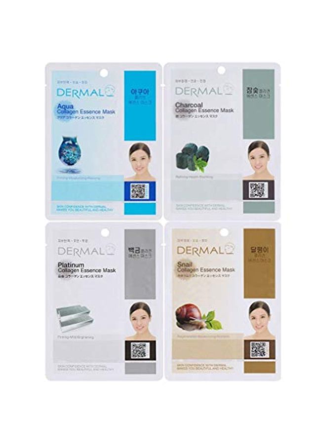 ديرمال مجموعة ماسكات بتغطية كاملة للوجه بخلاصة الكولاجين مكونة من 16 قطعة - Image 5