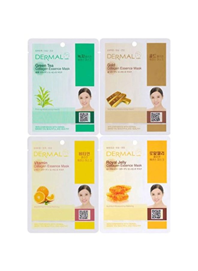 ديرمال مجموعة ماسكات بتغطية كاملة للوجه بخلاصة الكولاجين مكونة من 16 قطعة - Image 3