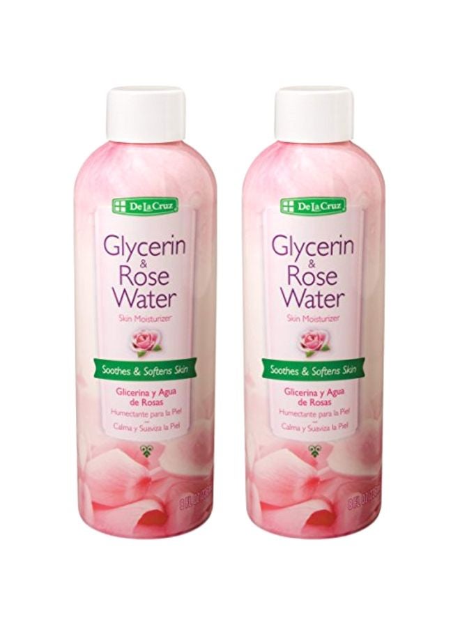 De La Cruz - Pack Of 2 Glycerin And Rose Water Skin Moisturiser - Image 1