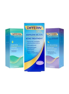 ديفرين طقم غسول لطيف ومرطب لعلاج حب الشباب مع عامل حماية من الشمس SPF30  - Image 1