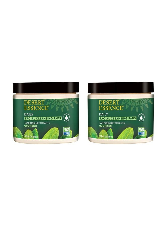 DESERT ESSENCE 100-Piece Daily Facial Cleansing Pad  - Image 1