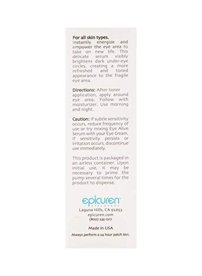 epicuren DISCOVERY Eye Alive Serum 15ml  - Image 3