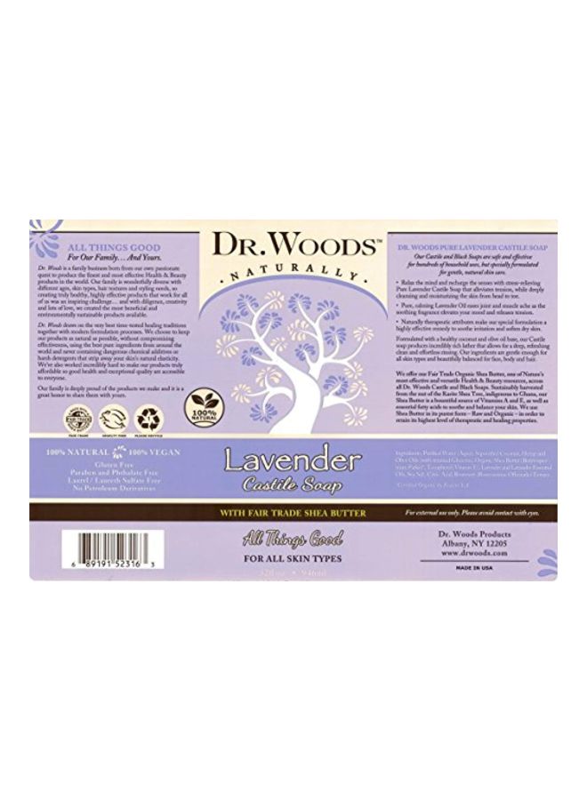 د.وودز صابون قشتالي باللافندر الصافي مع زبدة الشيا العضوية من 3 قطع - Image 3