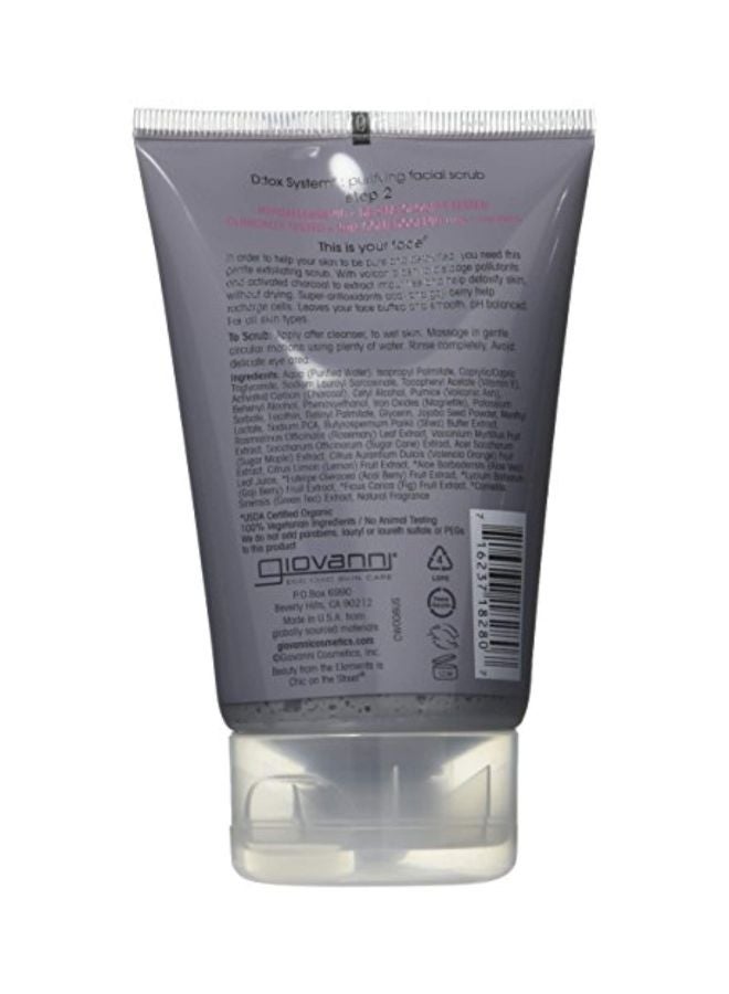 Giovanni Giovanni Purifying Facial Scrub, With Activated Charcoal & Volcanic Ash, Infused With Acai & Goji Berry 113grams  - Image 2