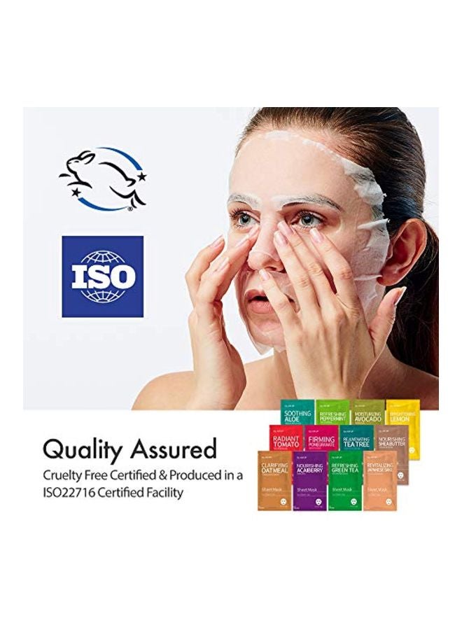 جلام آب مجموعة ماسك ورقي للوجه مكونة من 12 قطعة - Image 2