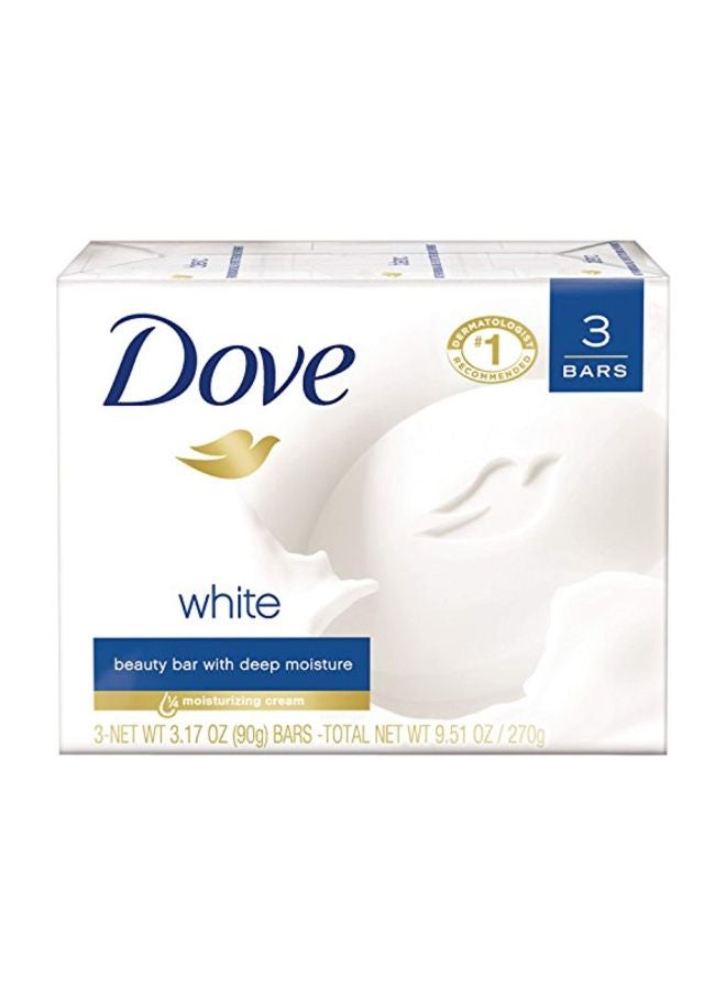 DOVE BAR 3-Piece Beauty Bar With Deep Moisturizer White - Image 1