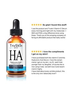 TruSkin Naturals Hyaluronic Acid Vitamin C And E Facial Serum 30ml  - Image 3