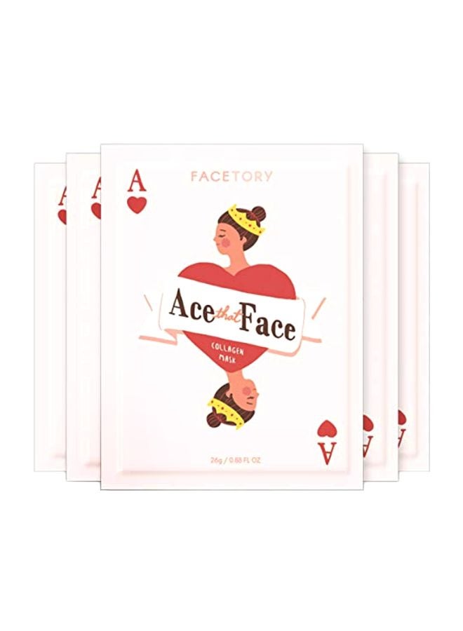 FACETORY 5-Piece Collagen Face Mask Sheet Ace That Face 26grams  - Image 1