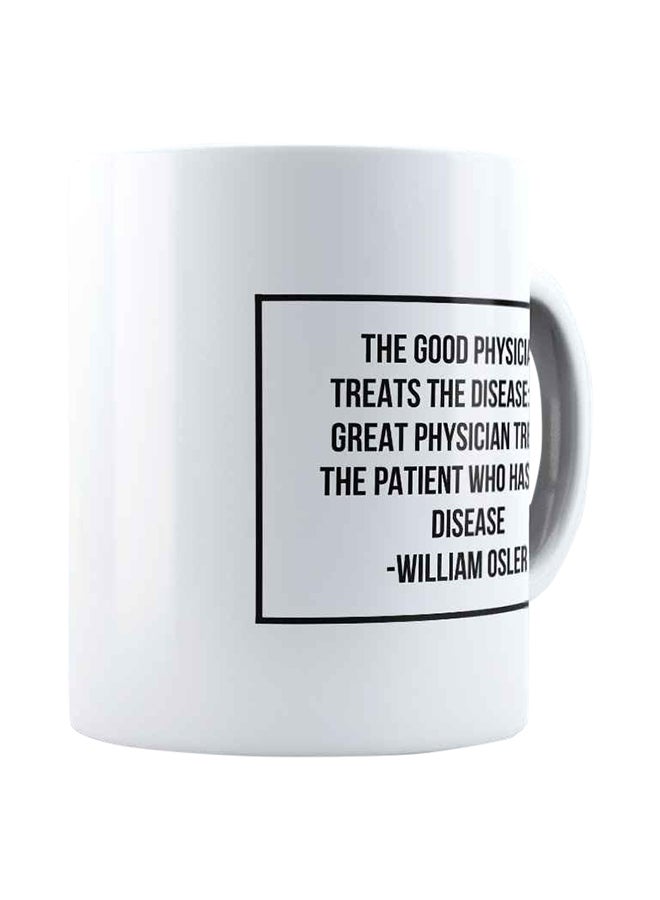 مج قهوة مطبوع بعبارة تحمل كلمات "Great Physician Doctor" أبيض - Image 2