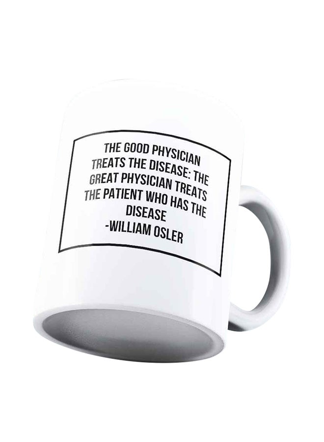 مج قهوة مطبوع بعبارة تحمل كلمات "Great Physician Doctor" أبيض - Image 4