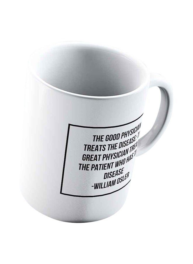 مج قهوة مطبوع بعبارة تحمل كلمات "Great Physician Doctor" أبيض - Image 5