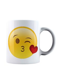 Wink And K**s Emoji Coffee Mug White