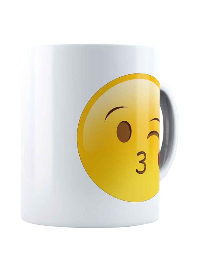 Generic - Wink And K**s Emoji Coffee Mug White - Image 1