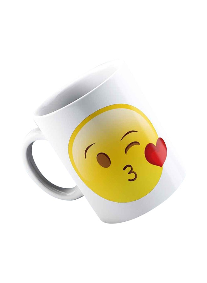 Generic - Wink And K**s Emoji Coffee Mug White - Image 1