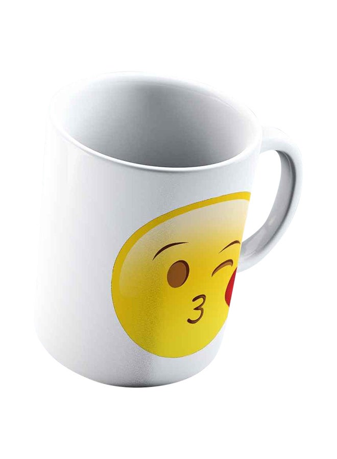 Generic - Wink And K**s Emoji Coffee Mug White - Image 1