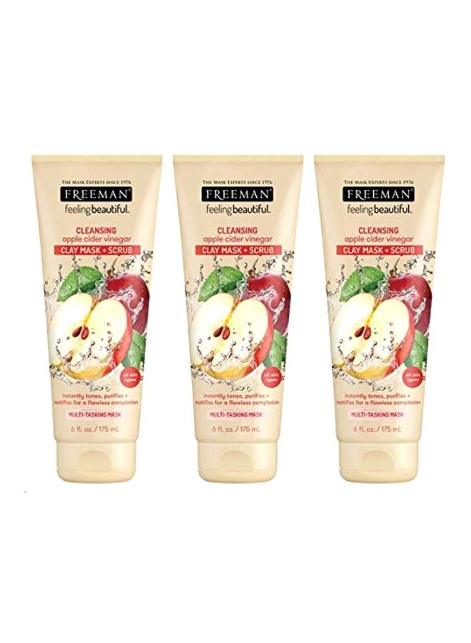 فريمان ماسك ومقشر بالطمي وخل التفاح للوجه - 3 قطع - Image 1