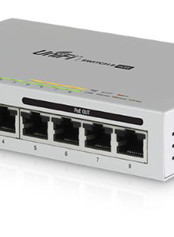 UBIQUITI - 8-Port UniFi Gigabit POE+ Switch Silver - Image 1