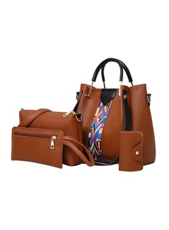 4-Piece Composite Bag Set Brown