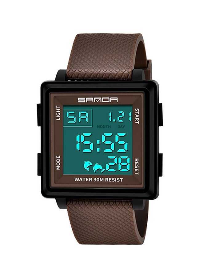 Sanda men Waterproof Silicone Digital Watch NNSB03703751